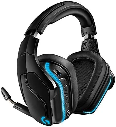 Logitech G G935 Kablosuz 7.1 Surround LIGHTSYNC Oyuncu Kulaklığı, PRO-G 50 mm Sürücüler, DTS Headphone:X 2.0, 12 Saat Pil Ömrü, 6 mm Katlanabilir LED Mikrofon, Siyah