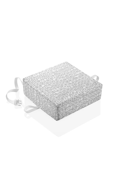 Babyjem Sandalye Yükseltici Minder Geometrik Desen - Gri - Resim 6