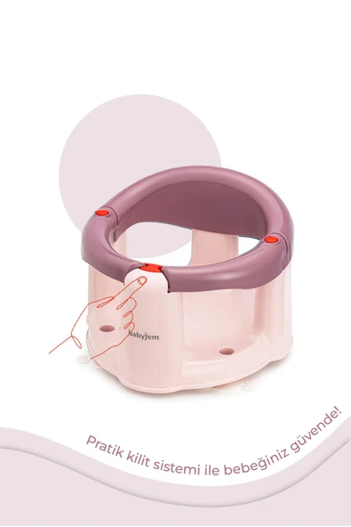 Babyjem Önden Açılır Mama Sandalye Oturağı Ve Minderi - 2 'Li Set Mürdüm - 4