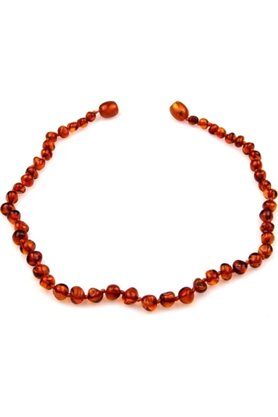 Babyjem Kehribar Bebek Kolyesi 587 Koyu Bej