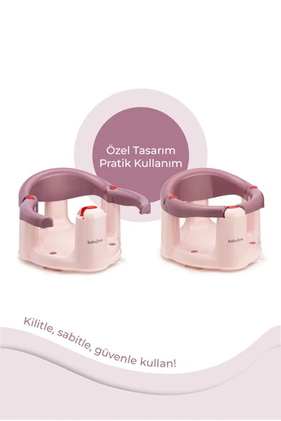 Babyjem Önden Açılır Mama Sandalye Oturağı Ve Minderi - 2 'Li Set Mürdüm - 6