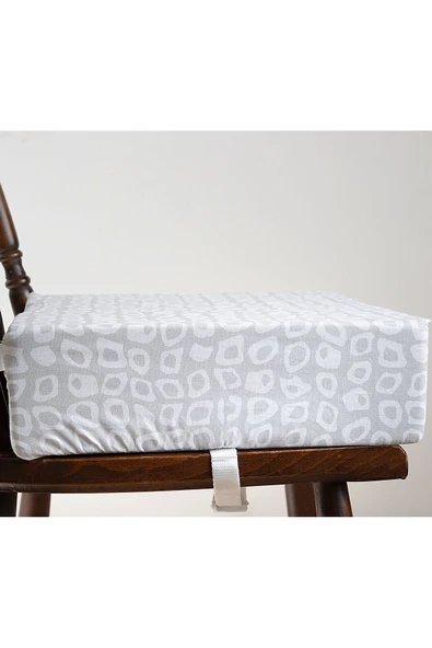 Babyjem Sandalye Yükseltici Minder Geometrik Desen - Gri - Resim 4