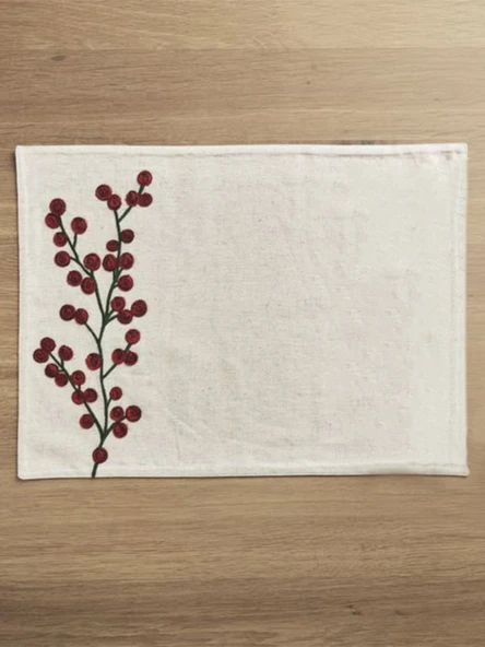 Helen | 6 Parça Yılbaşı Nakışlı Amerikan Servisi 35 x 45 cm