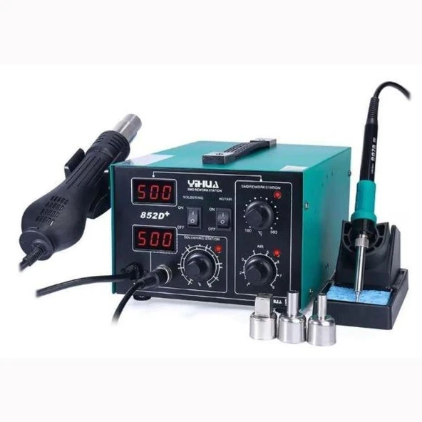 Yihua 852DB Isı Ayarlı Sıcak Hava & Havya İstasyonu