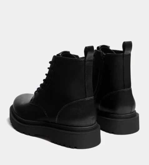 Pull & Bear Bağcıklı Bot Siyah - 3