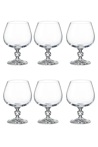 Collection Sterna Kristal 6'lı 250cc Kahve Yanı Su Bardağı/Konyak Kadehi Seti - 2