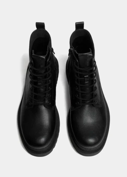 Pull & Bear Bağcıklı Bot Siyah - 2