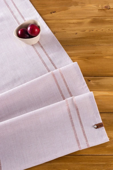 Koza | %100 Keten Çizgili Runner 40 x 110 - Resim 6