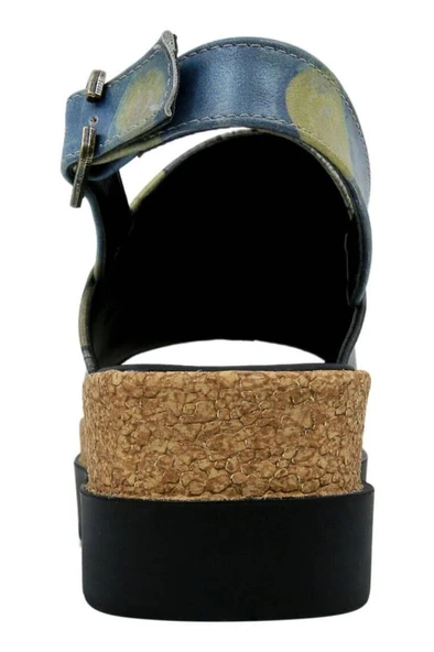 Kadın Vegan Deri Çok Renkli Kalın Taban Sandalet - Sea Sparkle Tasarım - 7