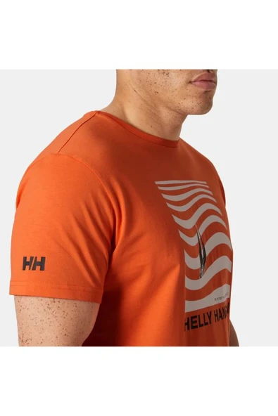 Helly Hansen Shoreline 3.0 Erkek Turuncu T-Shirt HHA.54601 - Resim 5