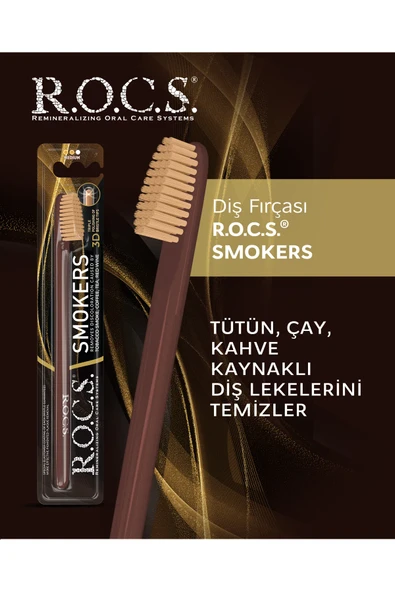 R.O.C.S. Smokers Leke Silici Diş Fırçası - Orta Sert