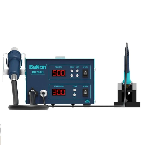 Bakon BK701D Intelligent 2 in 1 Isı ayarlı Havya İstasyonu 700w