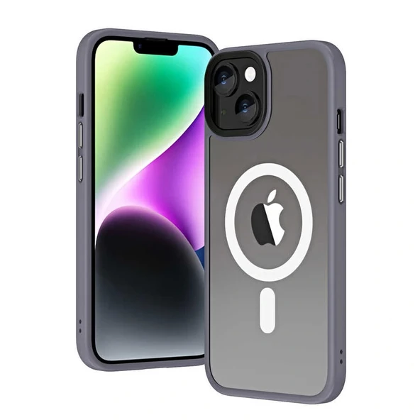 iPhone 13 Kılıf Wireless Şarj Özellikli Hibrit M-safe Kapak
