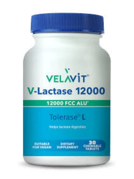 Velavit V-Lastase 12000 30 Çiğnenebilir Tablet ürün görseli