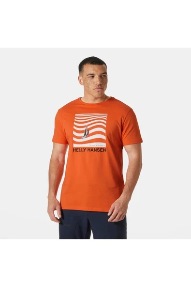 Helly Hansen Shoreline 3.0 Erkek Turuncu T-Shirt HHA.54601 - Resim 3