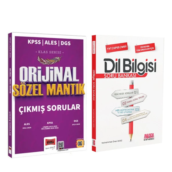 Yargı 2025 KPSS ALES DGS Klas Serisi Orijinal Sözel Mantık Çıkmış Sorular ve AKM Dil Bilgisi Soru Bankası Seti 2 Kitap