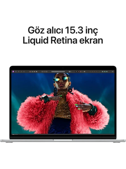 MacBook Air M3 Çip 16GB 512GB SSD macOS 15" Taşınabilir Bilgisayar Gümüş MXD23TU/A - 5