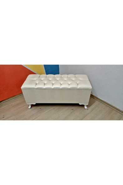 Style Sandıklı Puf Bench / Yatak Ucu / Ayak Ucu / Düğmeli Kapitoneli