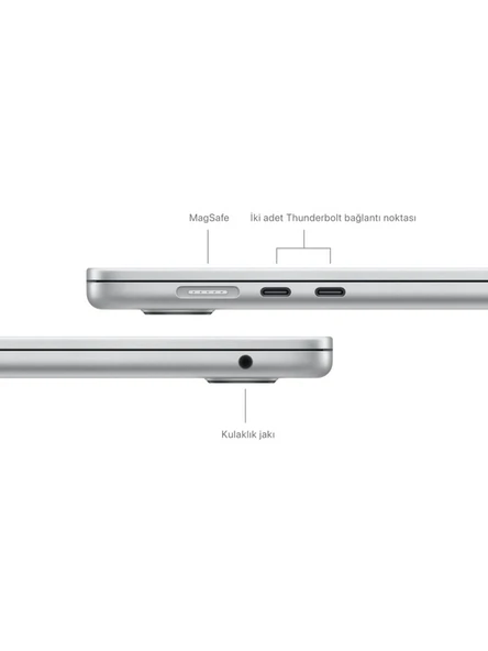 MacBook Air M3 Çip 16GB 512GB SSD macOS 15" Taşınabilir Bilgisayar Gümüş MXD23TU/A - 7
