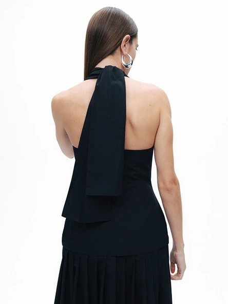 Nocturne Kadın Boyundan Bağlamalı Maxi Elbise N25YN2488 - Resim 4