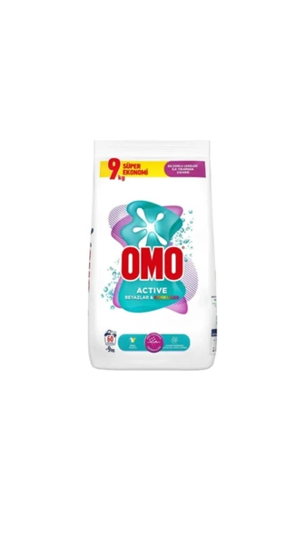 Omo Active Beyazlar & Renkliler Toz Deterjanı 9 kg