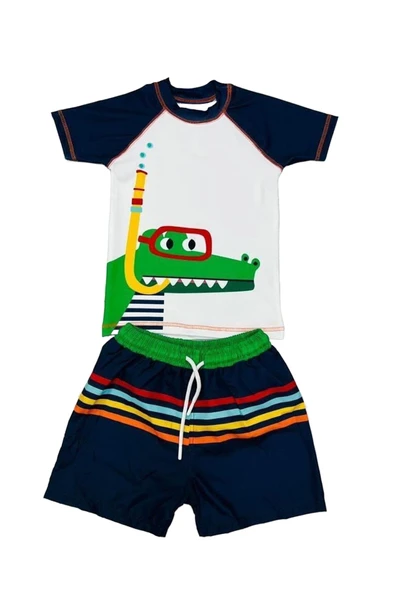 Erkek Çocuk 2'li  Mayo Takımı (Şort-Tişört) 3-10 Yaş 12269