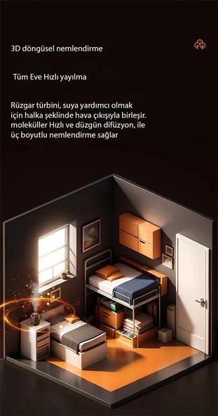 EZERE 3L Kapasiteli Hava Nemlendirme Cihazı - 7