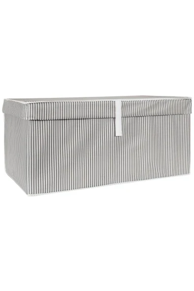 Mega Kutu Hurç, Yastık Çarşaf Kıyafet Dolap İçi Düzenleyici Mukavva Destekli (60x40cm) 1 Adet Gri - Resim 4