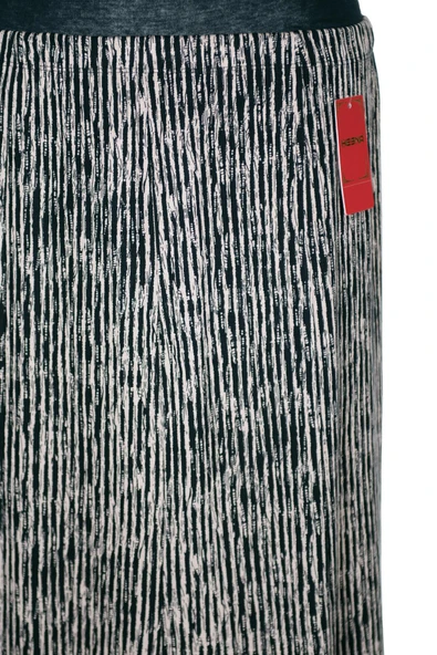 Hesna Kadın Betül 8 Parça Lastikli Astarsız Siyah Etek Desen 32 - Resim 2