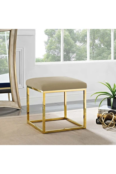 Chic Mini Metal Ayaklı Puf 40x40 cm - 10