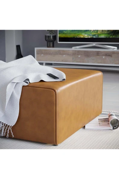 Lüx Suni Deri Kare Puf /orta Sehpa 60*60 Cm - 2