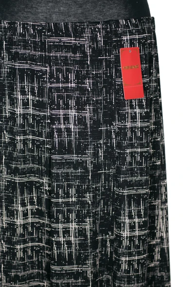 Hesna Kadın Betül 8 Parça Lastikli Astarsız Siyah Etek Desen 31 - 2