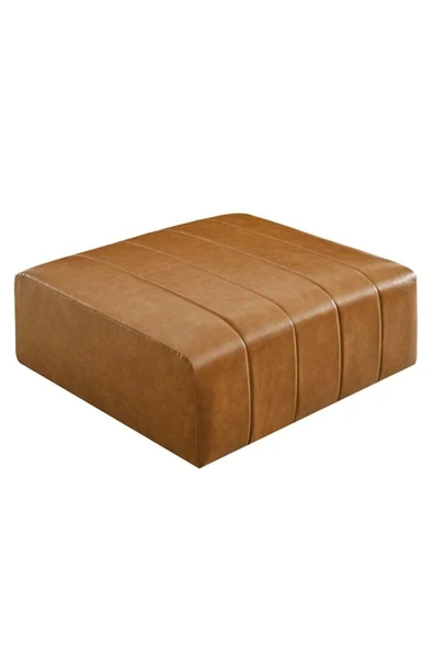 Lüx Suni Deri Kare Puf Taba 80*80cm - 2