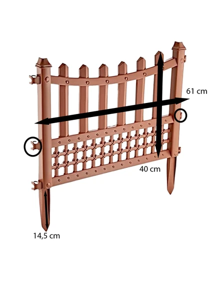 Elit Plastik Bahçe Çiti 1 ADET 61 x 40 Cm - 4