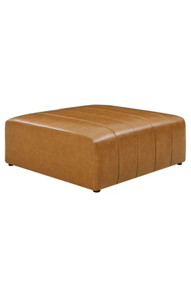 Lüx Suni Deri Kare Puf Taba 80*80cm - 5