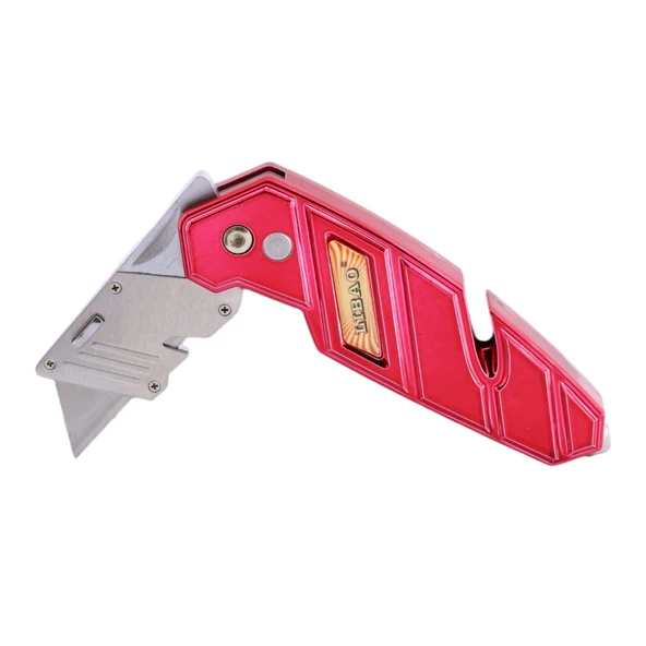 Çok Amaçlı Metal Maket Bıçak Karton Kumaş İp Kesme Halı Bıçağı Maket Bıçağı 5 Adet Yedek Bıçak Küçük - 4