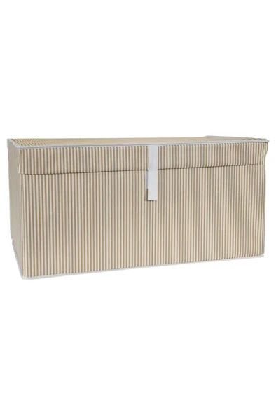 Mega Kutu Hurç, Yastık Çarşaf Kıyafet Dolap İçi Düzenleyici Mukavva Destekli (60x40cm) 1 Adet Kahve - Resim 4