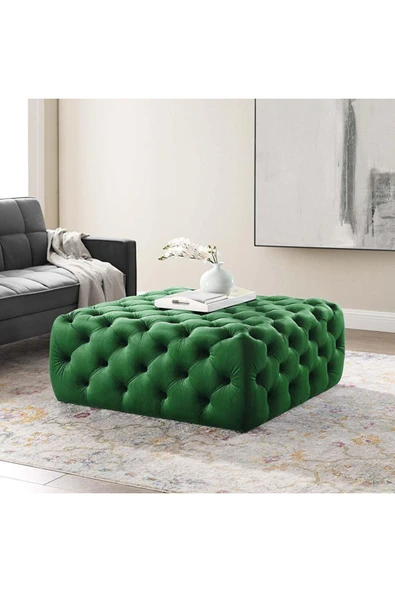 Kapitoneli Kare Puf/bench/orta Sehpa 60*60 Cm Yükseklik 40 Cm