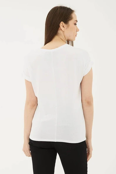 FASHION FRIENDS KADIN BİSİKLET YAKA BLUZ 25Y0194K1 - 3