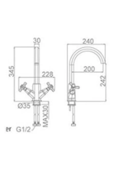NEWARC HEXA EVİYE BATARYASI (ALTIN) - Resim 2