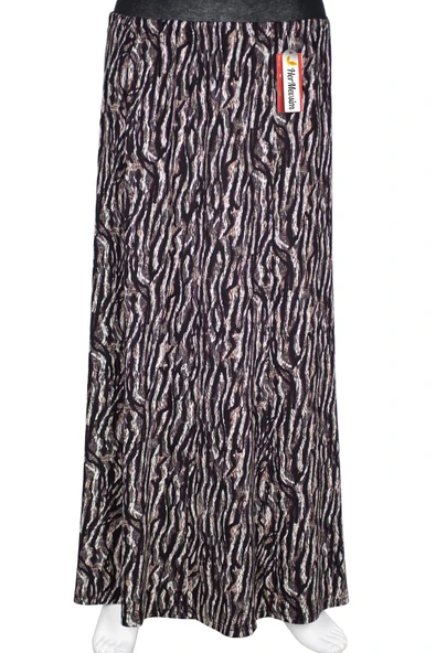 Hesna Kadın Betül 8 Parça Lastikli Astarsız Siyah Etek Desen 30