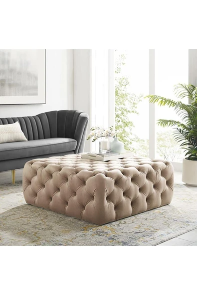 Kapitoneli Kare Puf/bench/orta Sehpa 100*100 Cm Yükseklik 40 Cm