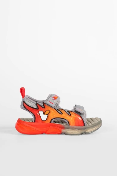 Vicco Jack 332.P25Y.256 Erkek Çocuk Işıklı Sandalet Gri 26-30 - Resim 7