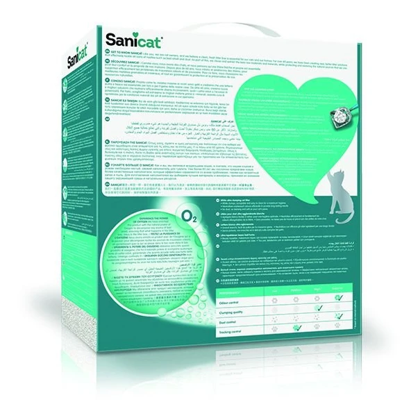 Sanicat Active White Ultra Topaklanan Doğal Kedi Kumu 10 Lt - 2