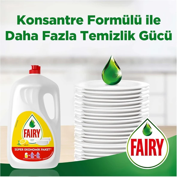 Fairy Sıvı Bulaşık Deterjanı Limon Kokulu 2600 Ml x 2 Adet - 3