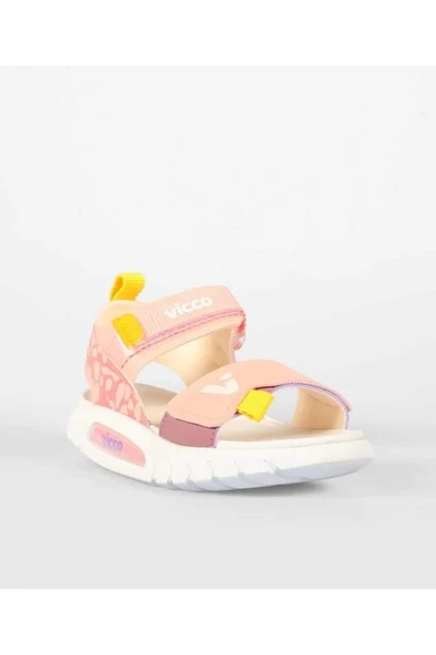 Vicco Dekan 332.P25Y.203 Kız Çocuk Sandalet Pudra 26-30 - Resim 4