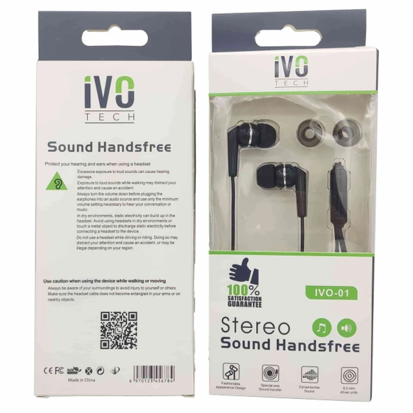 Stereo Earphone Kablolu Kulaklık İvotech  İvo-01