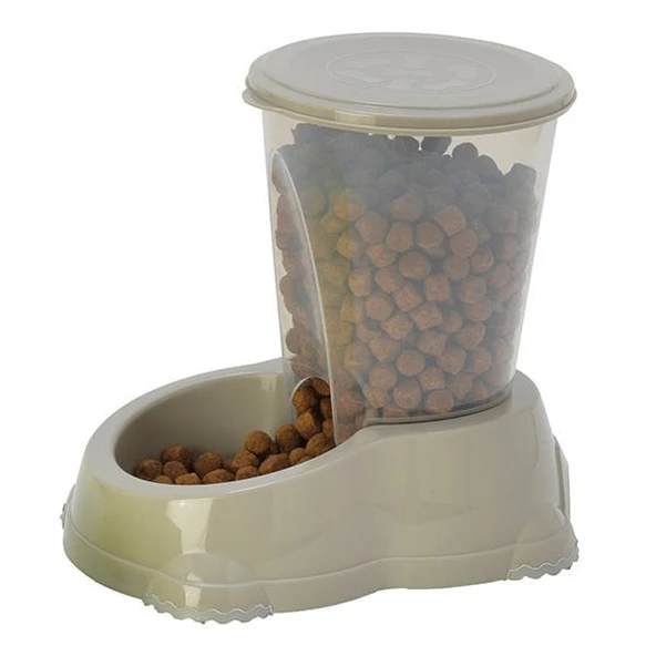 Moderna Smart Kedi ve Köpek Saklamalı Mama Kabı Gri 1.5 Lt