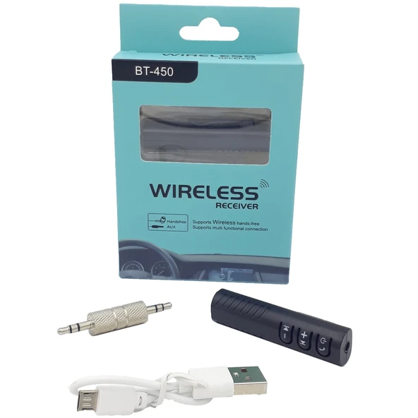 Bluetooth Receıver Adaptör Kulaklık Hoparlör Aux Bluetooth Çevirici PL-8570