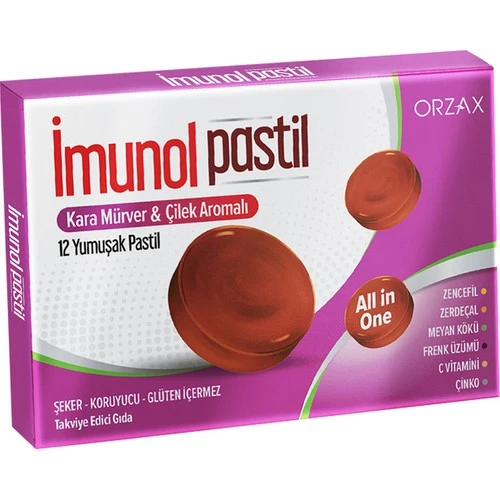 Imunol Karamurver-Cılek Aromalı 12 Pastıl